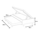 Ver imagem 2 de Cama Box Baú Solteiro com Auxiliar Espuma Sintético Bege 56x88x188