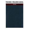 Puff Thor Luxo Madeira Maciça Tecido Veludo Azul - 3