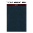 Ver imagem 3 de Puff Thor Luxo Madeira Maciça Tecido Veludo Azul