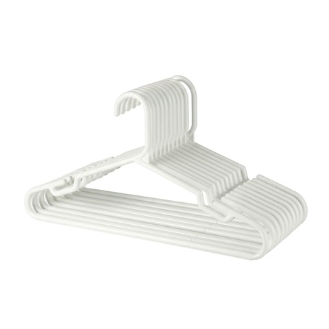 Kit 30 Cabides Adulto Branco Reforçado Antideslizante Organização Completa