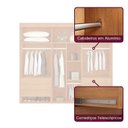 Ver imagem 5 de Guarda-Roupa Casal 100% MDF 6 Portas e 6 Gaveta com Pés Olimp Marrom/Marromle/Off White