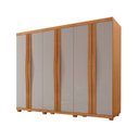 Ver imagem 2 de Guarda-Roupa Casal 100% MDF 6 Portas e 6 Gaveta com Pés Olimp Marrom/Marromle/Off White