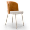 Ver imagem 6 de Kit 5 Cadeiras Sala de Jantar Estofada Gavi Arena L02 Couríssimo Whisky Linho Cru - Lyam Decor