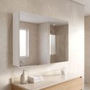 Ver imagem 1 de Espelheira para Banheiro 2 Portas em MDF 80 x 110cm Nature Branco