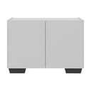 Ver imagem 5 de Kit 2 Mesas de Cabeceira 2 Portas e Pés Multimóveis Mp4139 Branco/preto