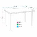 Ver imagem 3 de Mesa de Jantar 4 Lugares Retangular Base Cromada Tampo de Mdp/bp