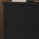 Ver imagem 2 de Mesa de Cabeceira Retrô com Pés Palito Madri com 3 Gavetas para Quarto - Preto