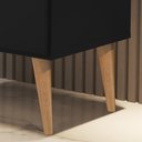 Ver imagem 3 de Mesa de Cabeceira Retrô com Pés Palito Madri com 3 Gavetas para Quarto - Preto