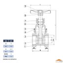 Ver imagem 5 de Registro Gaveta Industrial de 1/2 Latão Forjado Ivm Italy Válvula Gaveta Controle Passagem de Água
