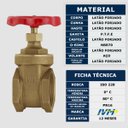 Ver imagem 4 de Registro Gaveta Industrial de 1/2 Latão Forjado Ivm Italy Válvula Gaveta Controle Passagem de Água