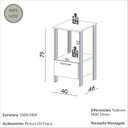 Ver imagem 2 de Mesa Lateral Auxiliar com 1 Gaveta Industrial