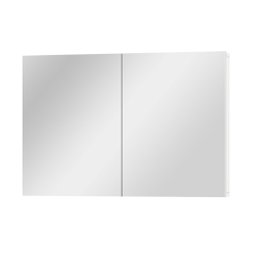 Espelheira Life Para Banheiro 80 2 Portas Com Espelho Cor: Branco - 2