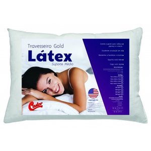Travesseiro Castor Gold Star Látex Médio 45x65x16cm