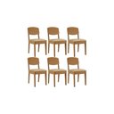 Ver imagem 1 de Cadeira Sala de Jantar Havana Kit 6 Un Naturalle/suede Creme - Rufato