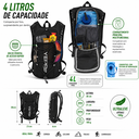 Ver imagem 4 de Mochila Colete Esporte Hidratação 4L Corrida Trilha Ciclismo:Preto
