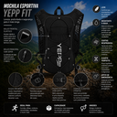Ver imagem 3 de Mochila Colete Esporte Hidratação 4L Corrida Trilha Ciclismo:Preto