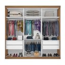 Ver imagem 4 de Guarda Roupa Casal 3 Portas de Correr 4 Gavetas e 3 Espelhos Barcelona -Mt- Rei de Casa Freijó