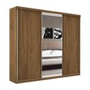 Ver imagem 1 de Guarda Roupa Casal 3 Portas de Correr 4 Gavetas e 3 Espelhos Barcelona -Mt- Rei de Casa Freijó