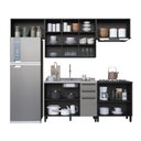 Ver imagem 4 de Cozinha Modulada Compacta 5 Peças e 9 Portas Diamante Cinza/Chumbo/Titânio