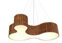 Ver imagem 3 de Lustre Pendente Anêmona 70cm – Madeira Imbuia, Design Orgânico, Bivolt