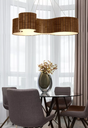 Ver imagem 5 de Lustre Pendente Anêmona 70cm – Madeira Imbuia, Design Orgânico, Bivolt