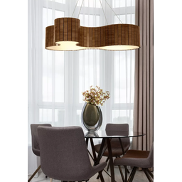 Lustre Pendente Anêmona 70cm – Madeira Imbuia, Design Orgânico, Bivolt - 2