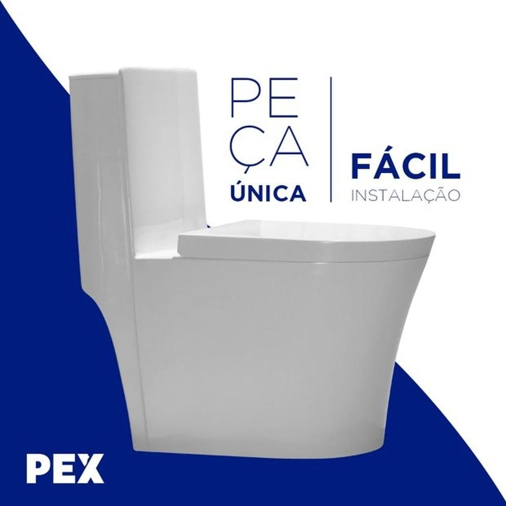 Vaso Sanitário Monobloco Preto Pex Nero Produzido em Cerâmica - 8