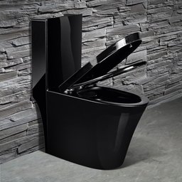 Vaso Sanitário Monobloco Preto Pex Nero Produzido em Cerâmica - 1