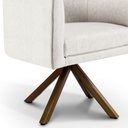 Ver imagem 4 de Kit 02 Poltronas Giratória Nix Linho Creme Gran Belo