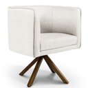 Ver imagem 2 de Kit 02 Poltronas Giratória Nix Linho Creme Gran Belo