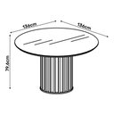 Ver imagem 3 de Conjunto: Mesa Sala Jantar Viena Tampo Madeirado C/ Vidro 136cm e 6 Cadeiras Lia Freijo/off White -