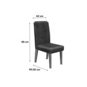 Ver imagem 5 de Conjunto: Mesa Sala Jantar Viena Tampo Madeirado C/ Vidro 136cm e 6 Cadeiras Lia Freijo/off White -