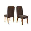 Ver imagem 6 de Conjunto: Mesa Sala Jantar Viena Tampo Madeirado C/ Vidro 136cm e 6 Cadeiras Lia Freijo/off White -