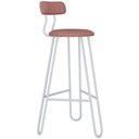 Ver imagem 5 de Kit 05 Banqueta Alta Bar Cozinha Sala de Jantar Áris C01 Branco Linho Rosê - Lyam Decor