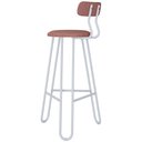 Ver imagem 6 de Kit 05 Banqueta Alta Bar Cozinha Sala de Jantar Áris C01 Branco Linho Rosê - Lyam Decor