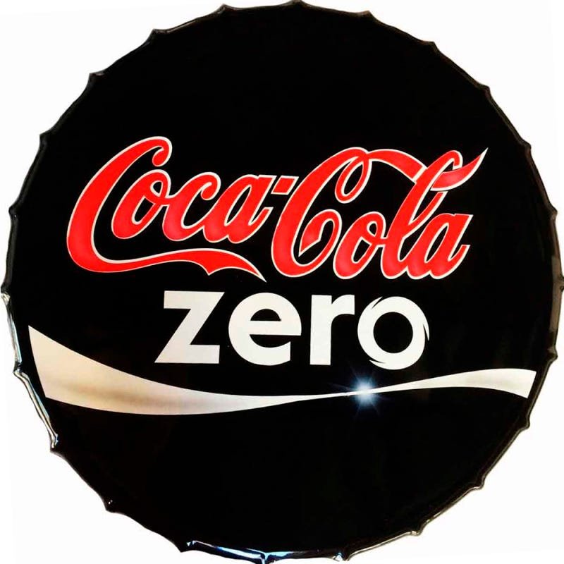 Tampa Decorativa Coca Cola Zero | MadeiraMadeira