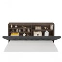 Ver imagem 3 de Cabeceira Box Isis Queen Estofada em MDF-MDP Chocolate 013 com Capitonê Framar