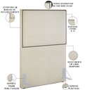 Ver imagem 4 de Cabeceira Cama Box Solteiro Com Tachas 100 cm Vicenza L02 Linho Champanhe - Lyam Decor
