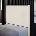 Ver imagem 2 de Cabeceira Cama Box Solteiro Com Tachas 100 cm Vicenza L02 Linho Champanhe - Lyam Decor