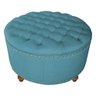 Puff Amora 60 cm Suede Rosa SLK Decor Amara Azul Turquesa - 1