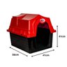 Casa para Cães Jel Plast Plástica N2 - Vermelho - 3
