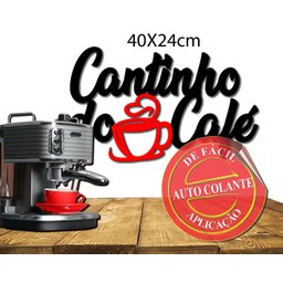 Kit Bandeja E Painel Decorativo Cantinho Do Café Luxo Em Mdf - 2