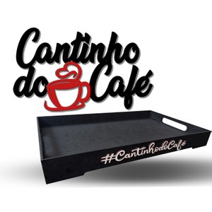 Kit Bandeja E Painel Decorativo Cantinho Do Café Luxo Em Mdf