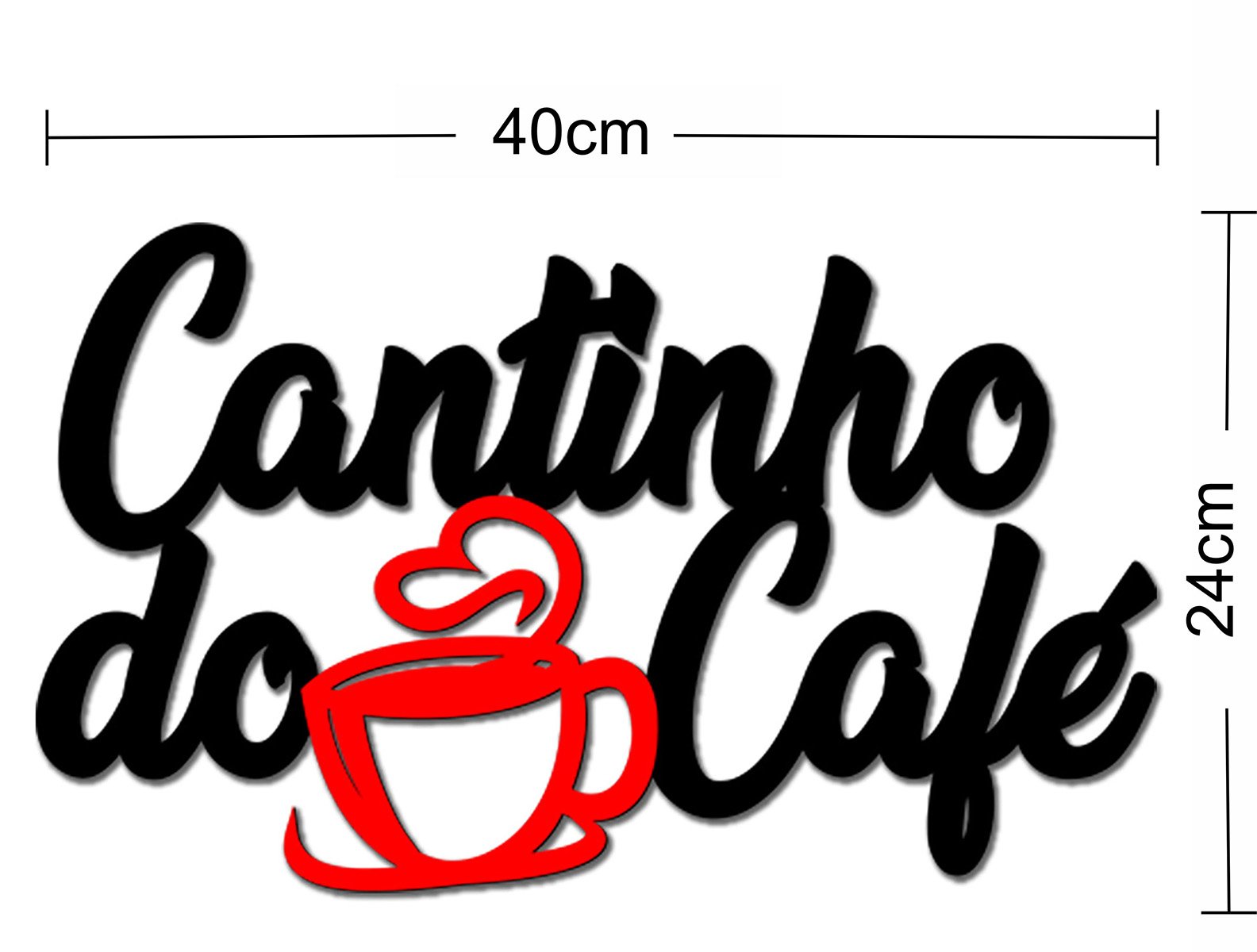 Kit Bandeja E Painel Decorativo Cantinho Do Café Luxo Em Mdf - 3