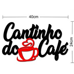 Kit Bandeja E Painel Decorativo Cantinho Do Café Luxo Em Mdf - 3