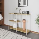 Ver imagem 1 de Aparador Industrial Artesania 95cm Aparador Console para Sala Hall Entrada Corredor - Branco/feijó