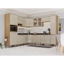 Ver imagem 3 de Cozinha Modulada Completa de Canto 10 Peças com Tampos e sem Avelã/mocca Laca