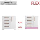 Ver imagem 5 de Cômoda Leone 1 Porta 4 Gavetas Flex Branco New/rosa - Pnr Móveis