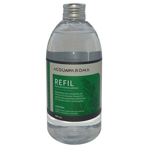 Refil do Óleo Difusor de Varetas Alecrim, 500ml Acqua Aroma