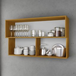 Armário Aéreo de Cozinha 3 Portas Pilar Cinamomo com Azul Turquesa - 6